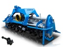 Freză de tip greu, cu granulometru și schimbător de viteze manuală 4 trepte, cu sistem hidraulic de deplasare, pentru tractoare medii Solis, LS, Landini, New Holland - suprafață de lucru 160 cm.
