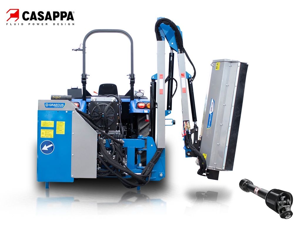 [10000125] Destramător telescopic cu braț, autonom pentru tractor | tip greu | BTK150