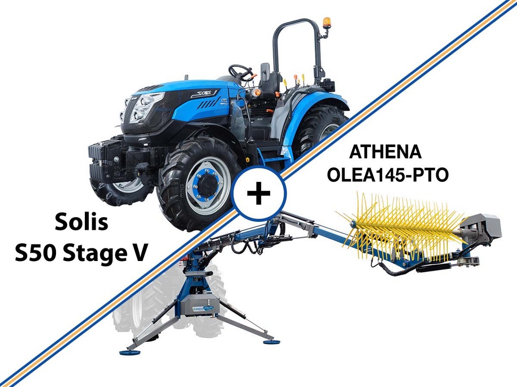 [11000040] Tractor semi-standard | 4x4 | 3067 cc | Solis S50 Stage V + Athena Olea145-PTO - Combinații de vânzări