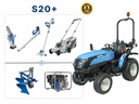 Tractor mic | Mini pentru viticultură și pomi fructiferi | Motor Mitsubishi | Cu levier lateral de viteze SOLIS S20+  + Pachet cadou IONIS + Plug DIA6 + Pompă ERGON WP50