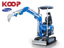 Excavator cu șenile mici, 1T, diesel, cu rotire a brațului, șenile retractabile, manete laterale de control și linie de ciocan EB10-PRO.