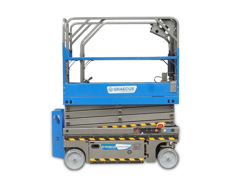 [10000536] Platformă de lucru tip foarfecă cu înălțime de lucru 8 m și capacitate de ridicare 230 kg. Nacelă cu deplasare și ridicare electrică.