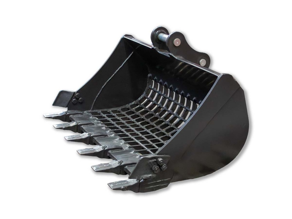 [10000696] Cupă ciur pentru excavator 1000mm, cu sită pentru sortare pietre etc., compatibilă cu mini-excavatorul EB40