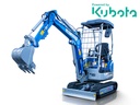 Miniexcavator 1.6T, Kubota Diesel, cu rotație braț, manete laterale de comandă și linie de ciocan EB16-ADVANCED