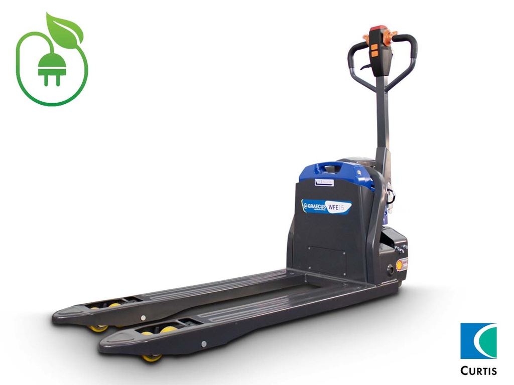 [10000351] Transpalet electric 1.5T | ridicare electrică 200mm | tracțiune electrică 4.5 km/h | mașină cu operator pietonal WFE15