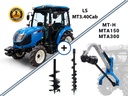 Tractor viticol cu cabină LS MT3.40, 49 CP, 4x4, 1879 cc, combinat cu GRAECUS Dril MT-H și două ară MTA150&300.