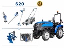 Tractor mic | Mini pentru viticultură și pomi fructiferi | Motor Mitsubishi | Solis S20 + Pachet cadou IONIS + Plug DIA6 + Pompă ERGON WP50
