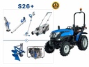 Tractor mic | Mini pentru viticultură și pomi fructiferi | Motor Mitsubishi | Cu levier lateral de viteze SOLIS – YANMAR S26+ + Pachet cadou IONIS + Plug DIA6 + Pompă ERGON WP50