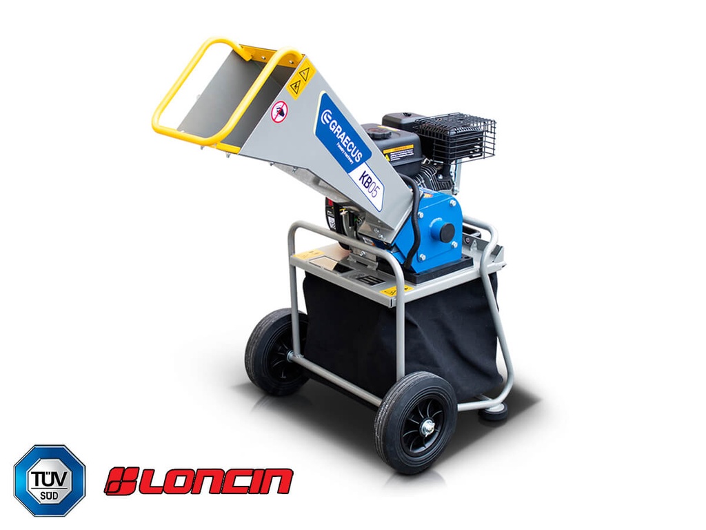 [10000285] Tăietor de ramuri cu motor pe benzină și cupă de colectare de 65 litri | Loncin 6,5 CP | KB05