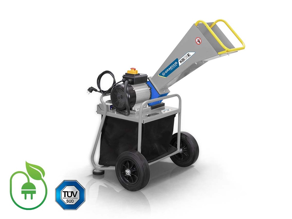 [10000862] Tăietor de ramuri cu motor electric de 2,8 kW și cupă de colectare de 65 litri | KB05E
