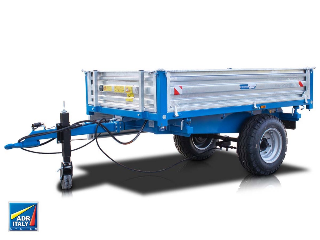 [10000324] Remorcă pentru tractor cu sistem hidraulic triplu de răsturnare, capacitate 3000 kg, MT3000-3H