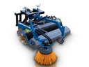 Aspirator hidraulic de curățenie cu dublu sistem, cu perie laterală suplimentară de refacere și cupă HYGIEIA H150-P