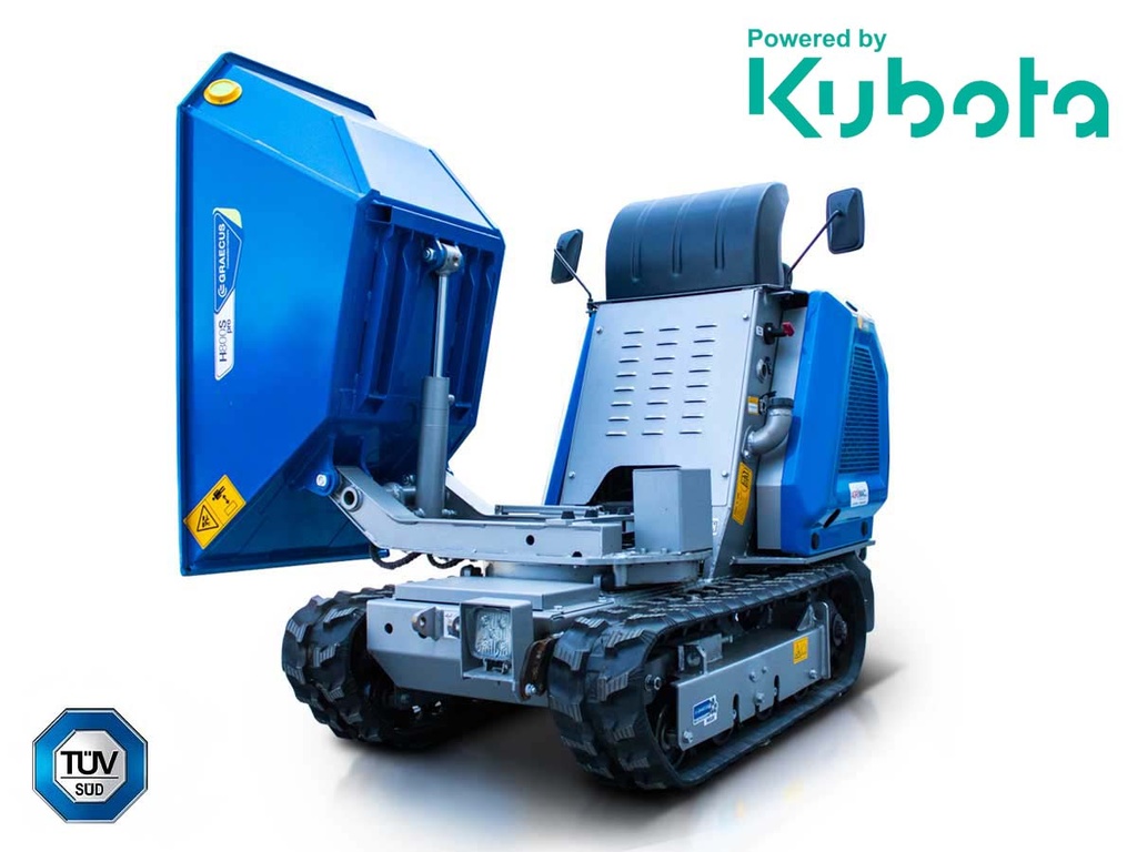 [10000652] Dumper hidrostatic cu descărcare laterală hidraulică, platformă operator 800kg Diesel KUBOTA H800S PRO