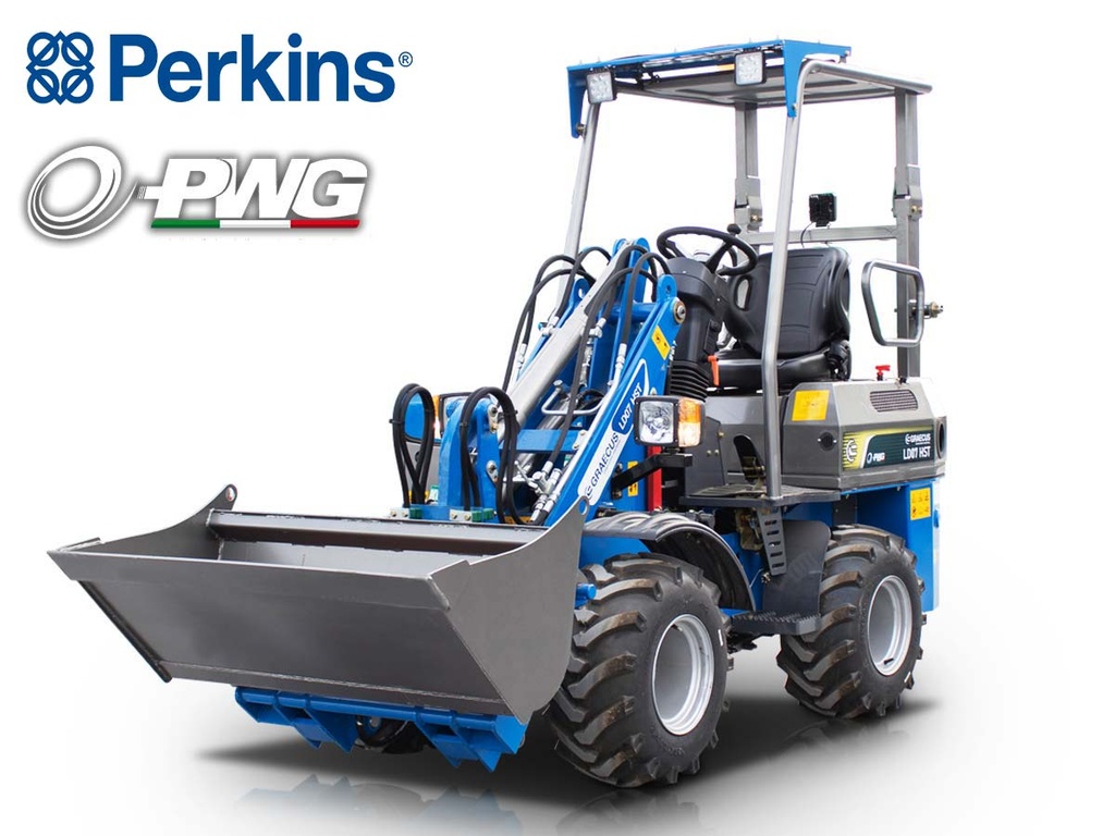 [10000826] Mini încărcător articulat hidrostatic pe roți 4×4 4WD | LD07 HST Perkins