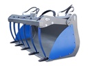 Cupă cu gheară crocodil 2200mm cu 2 cilindri și Eurohitch pentru conectare la încărcător, bobcat, tractor cu încărcător EHBC220