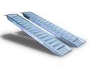 2 rampe din aluminiu, lungime 1600 mm, pentru mașină cu roți sau șenile, cu o greutate de 1000 kg.